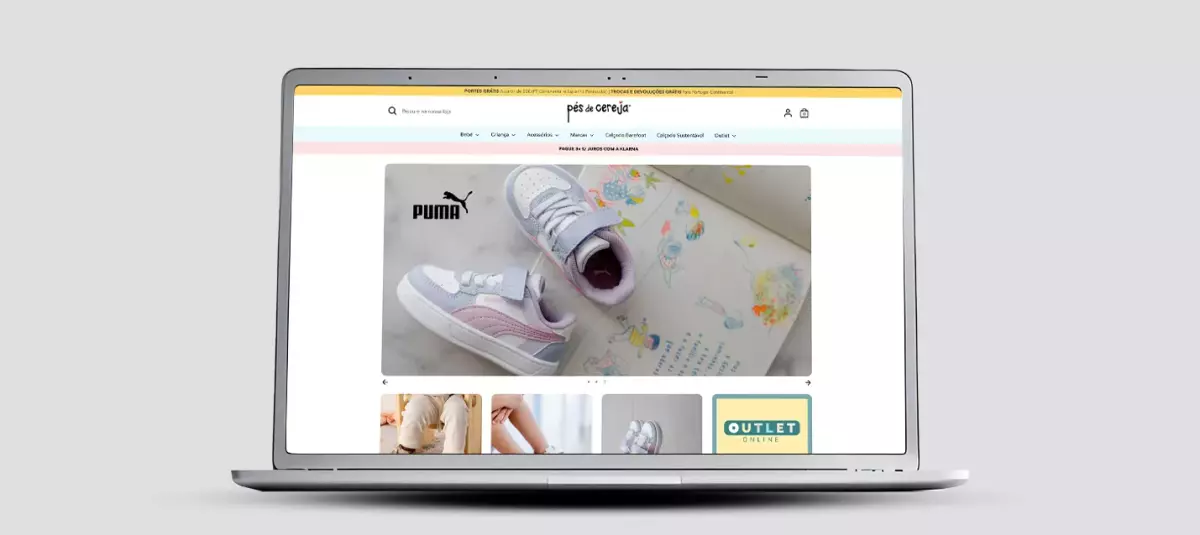 A Pés de Cereja é uma sapataria infantil e juvenil portuguesa que conquistou famílias com produtos de excelência e um atendimento diferenciado