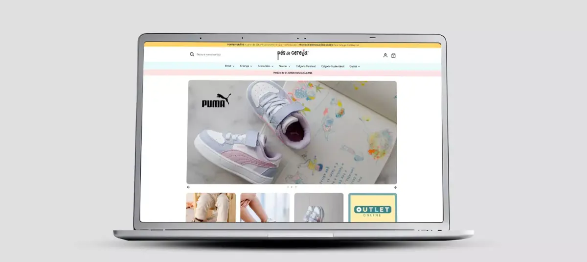 A Pés de Cereja é uma sapataria infantil e juvenil portuguesa que conquistou famílias com produtos de excelência e um atendimento diferenciado